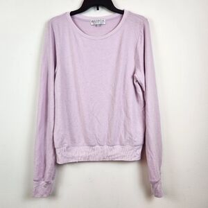 WILDFOX Baggy Beach Jumper Deep V Pink Large
